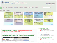 Tablet Screenshot of apmbuc.anpm.ro