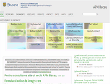Tablet Screenshot of apmbc.anpm.ro